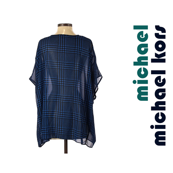 MICHAEL Michael Kors Oversized Sheer Tunic Blouse, Like New - Picture 2 of 2